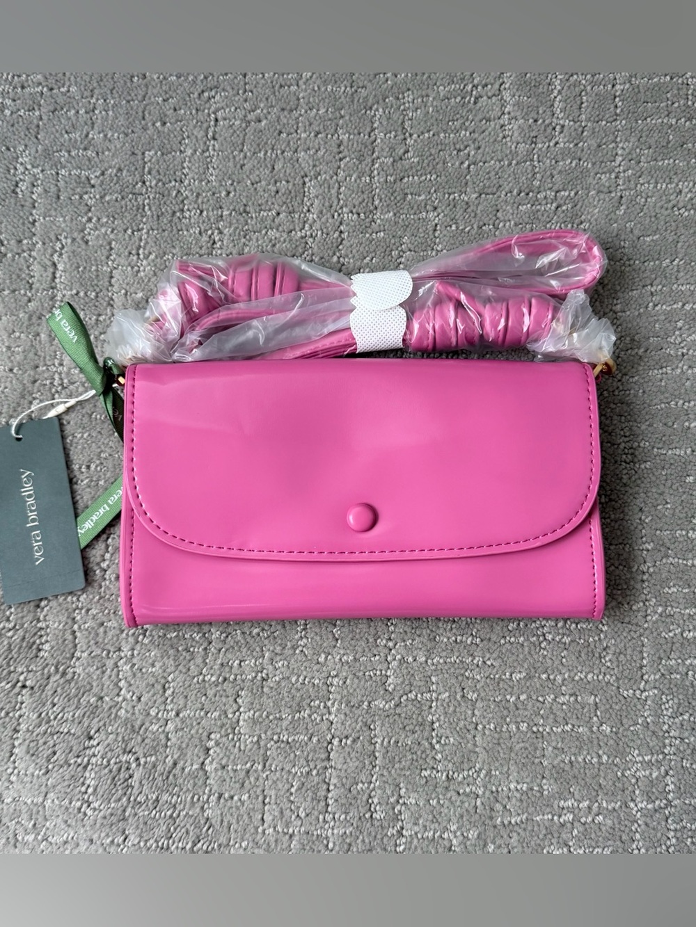 New - Vera Bradley Wildwood Crossbody Wallet Purse in Ibis Rose